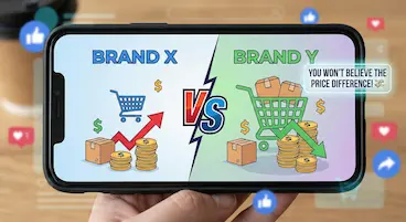 Comparing brand X vs Brand Y. You wont believe which one wins on price! 💸